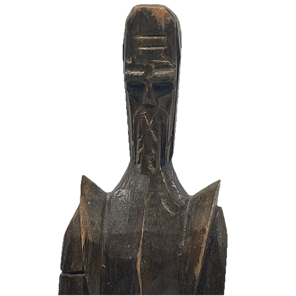 Vintage Hand Carved Wood Abstract Figurine Sculpture Statue 19" Decor